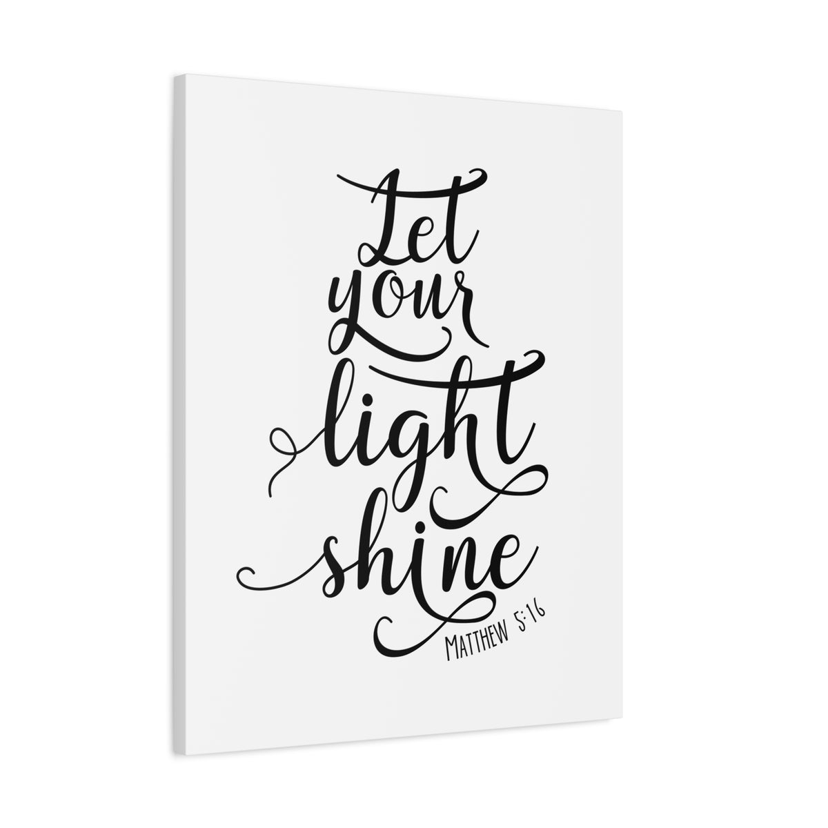 Scripture Canvas Light Shine Matthew 5:16 Christian Wall Art Bible Verse Print Ready to Hang