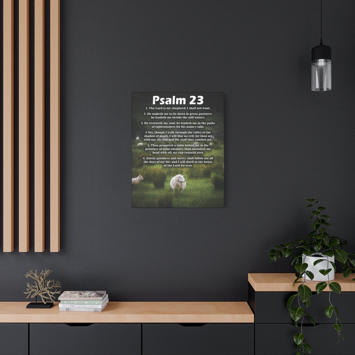 Scripture Walls The Lord is My Shepherd Psalm 23:3 Christian Wall Art Bible Verse Print Ready to Hang