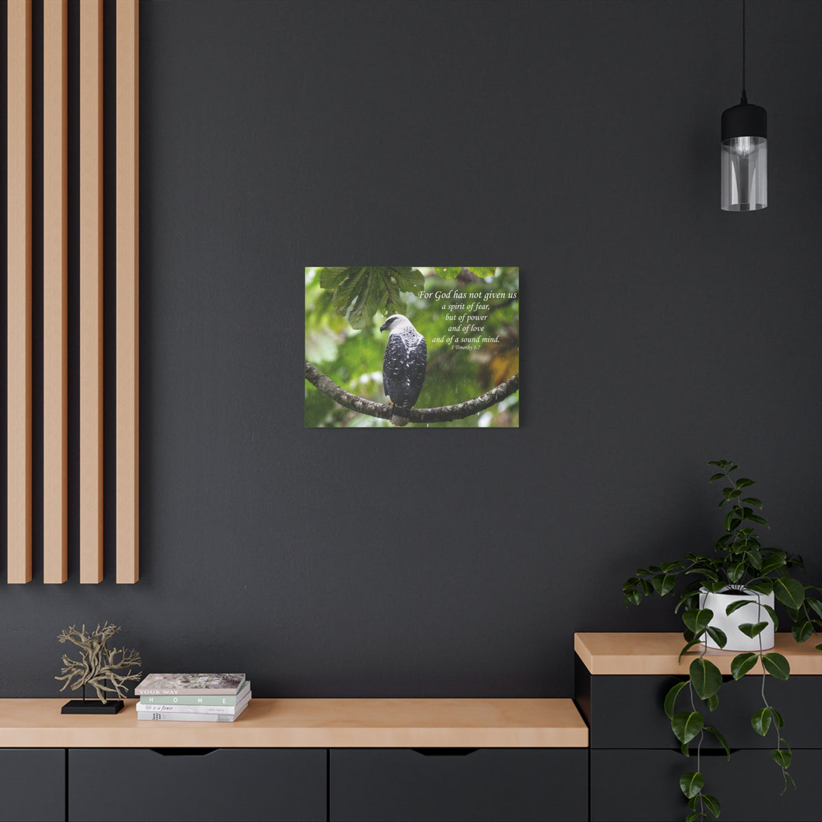 Scripture Canvas A Sound Mind 1 Timothy 1:7 Christian Wall Art Bible Verse Print Ready to Hang