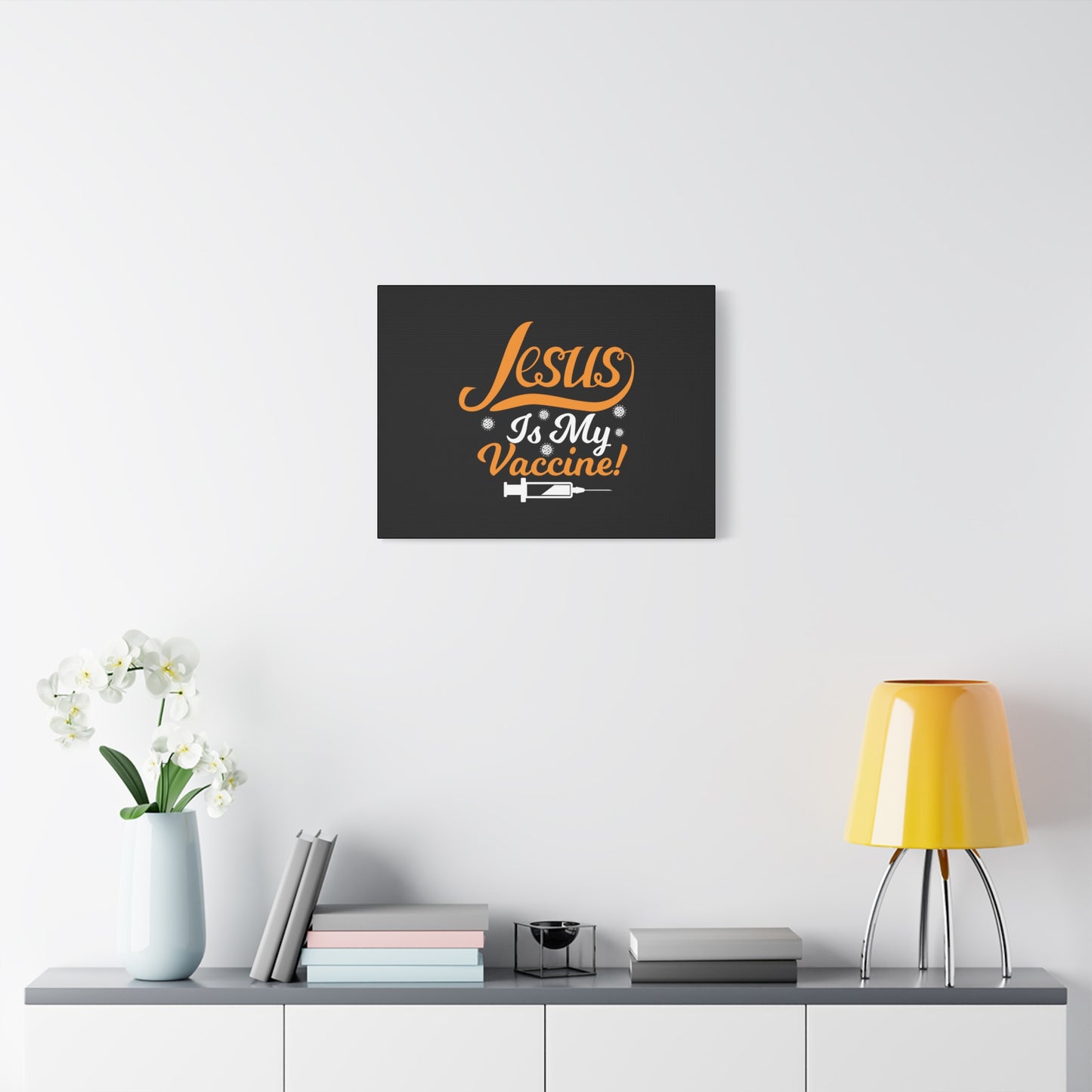 Scripture Canvas Jesus Is My Vaccine Psalm 63:3 Christian Wall Art Bible Verse Print Ready to Hang