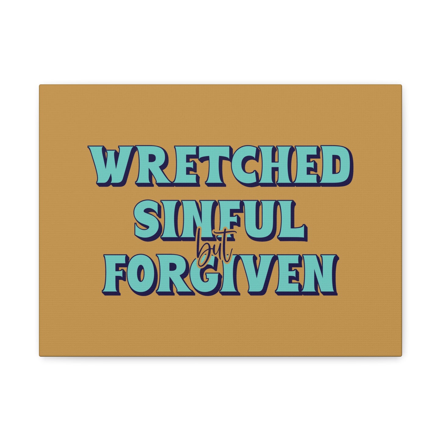 But Forgiven Orange 1 John 1:9 Bible Canvas Christian Wall Art Ready to Hang