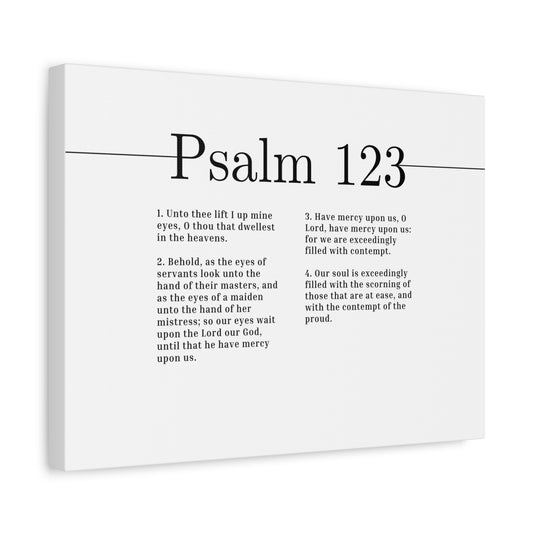 Scripture Canvas The Lord Our God Psalm 123 Christian Wall Art Bible Verse Print Ready to Hang