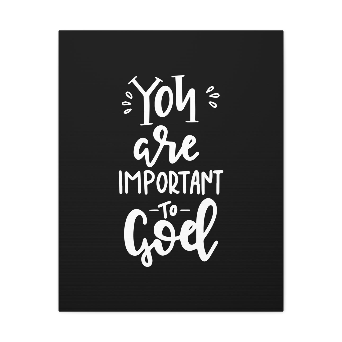 You Are Important To God 1 Peter 5:7 Black Christian Wall Art Bible Verse Print Ready to Hang