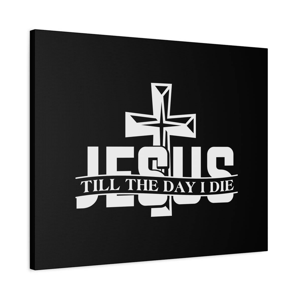 Scripture Canvas Jesus Till The Day I Die 2 Corinthians 5:8 Christian Wall Art Bible Verse Print Ready to Hang