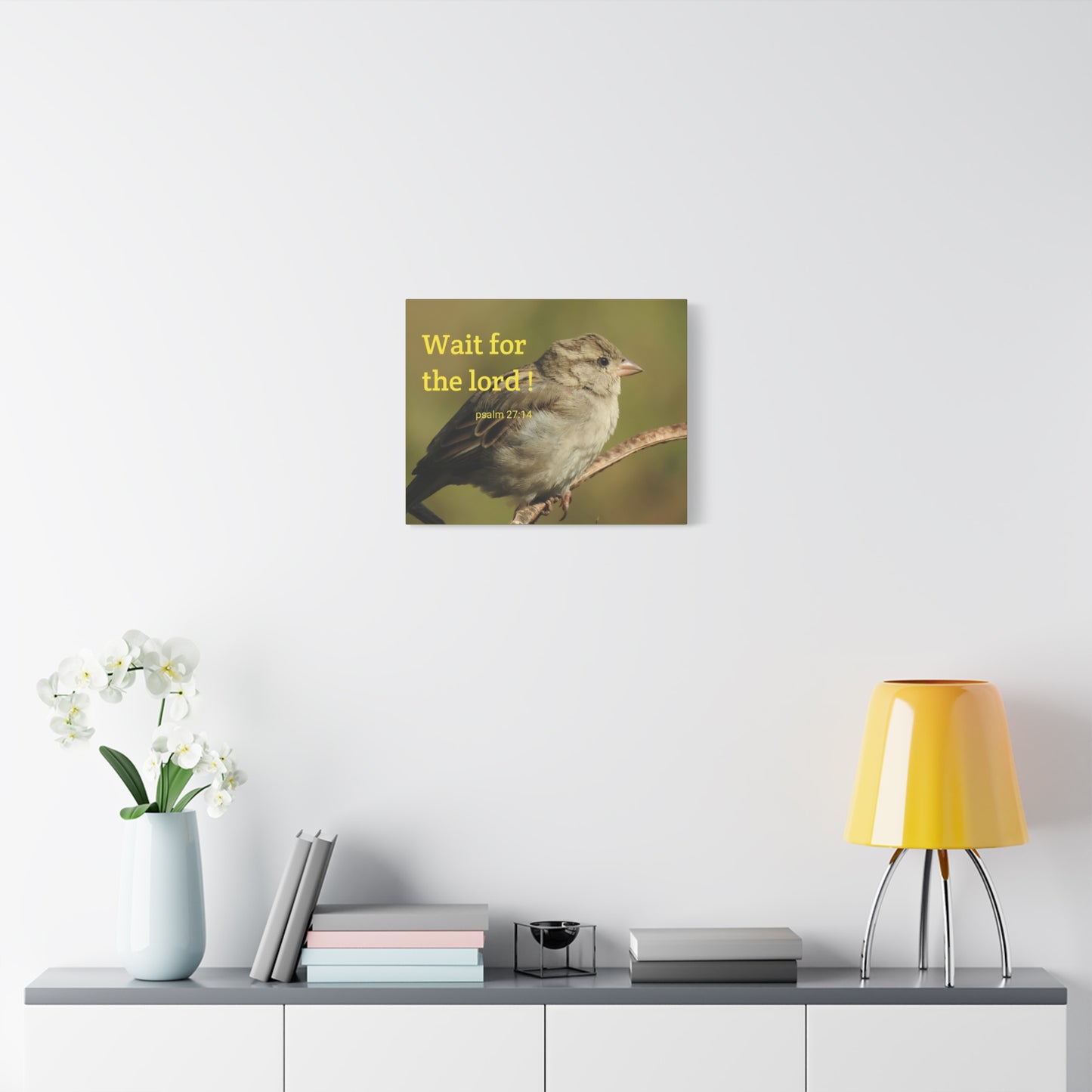 Scripture Walls Wait For The Lord Psalm 27:14 Bible Verse Canvas Christian Wall Art Ready to Hang