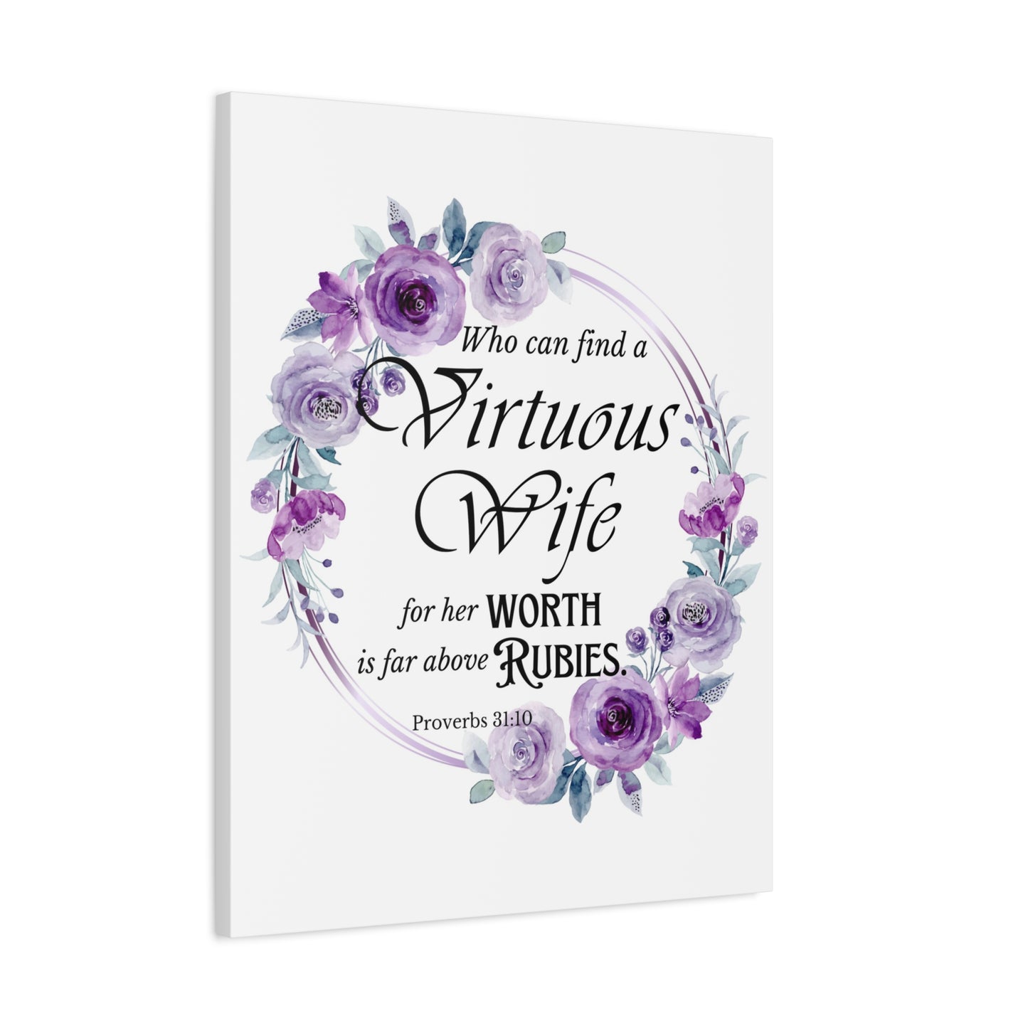 Scripture Walls Proverbs 31:10 A Virtuous Wife Bible Verse Canvas Christian Wall Art Ready to Hang Unframed