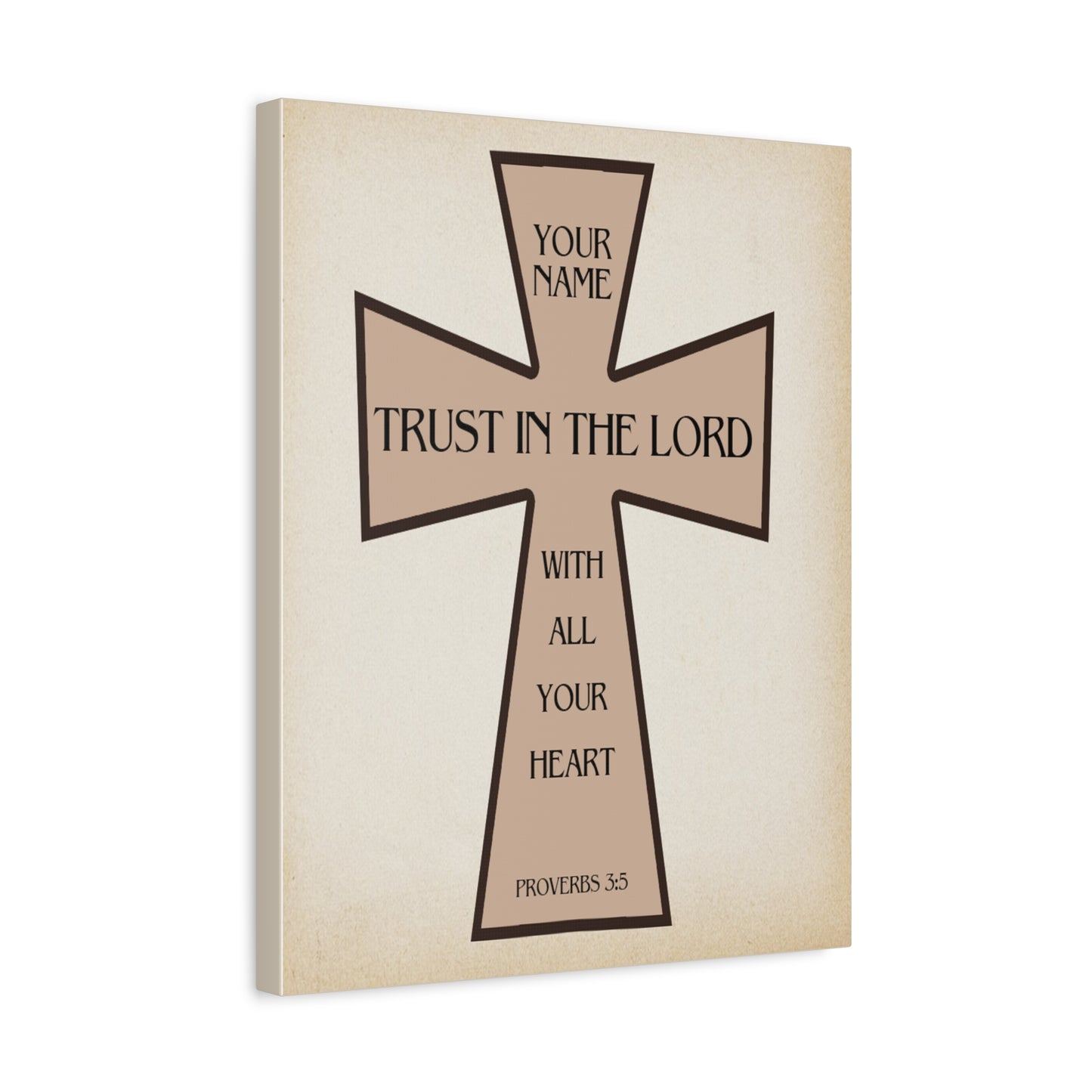 Proverbs 3:5 Trust in The Lord Cross Canvas Gallery Wraps
