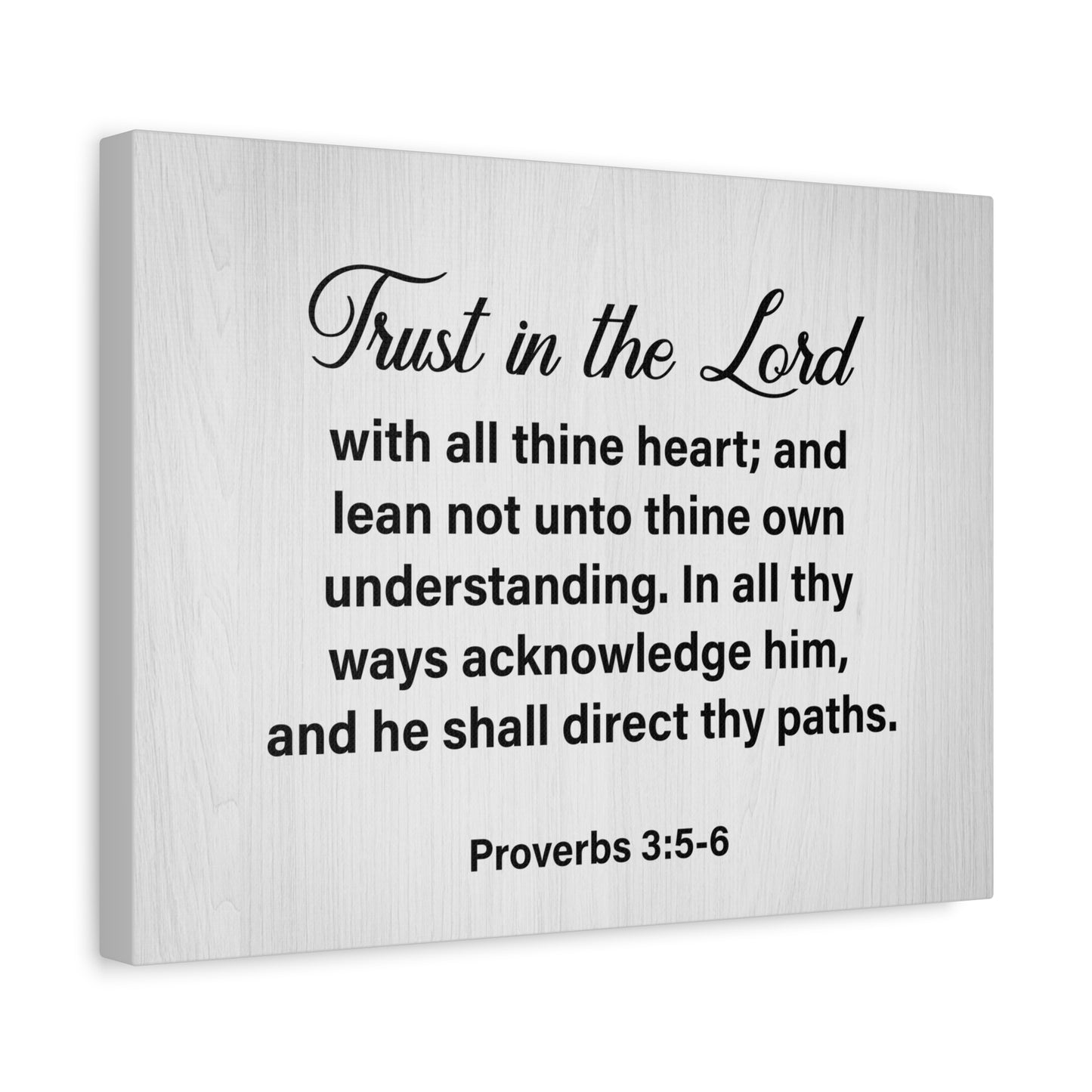 Bible Verse Canvas Trust in the Lord Proverbs 3:5-6 Wall Art Christian Home Decor