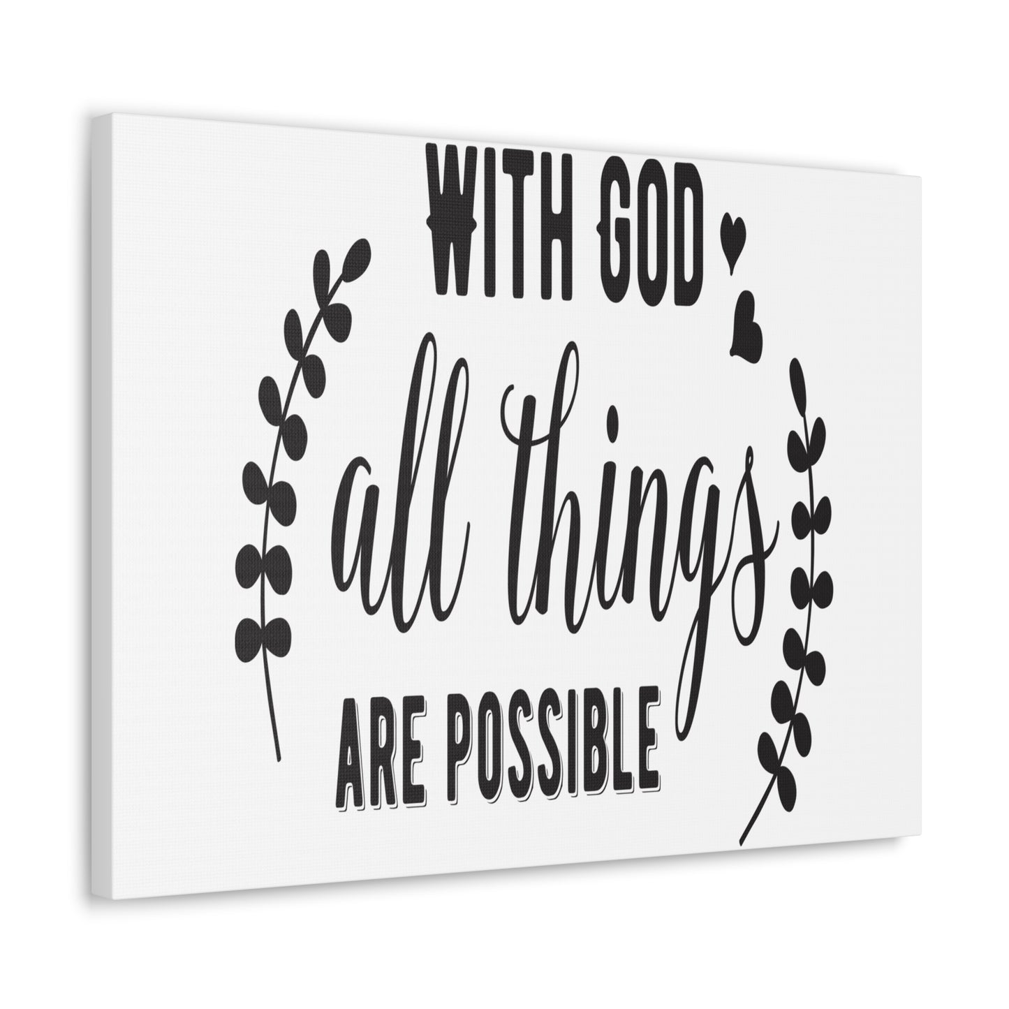 Things Are Possible Matthew 19:26 Christian Wall Art Print Ready to Hang
