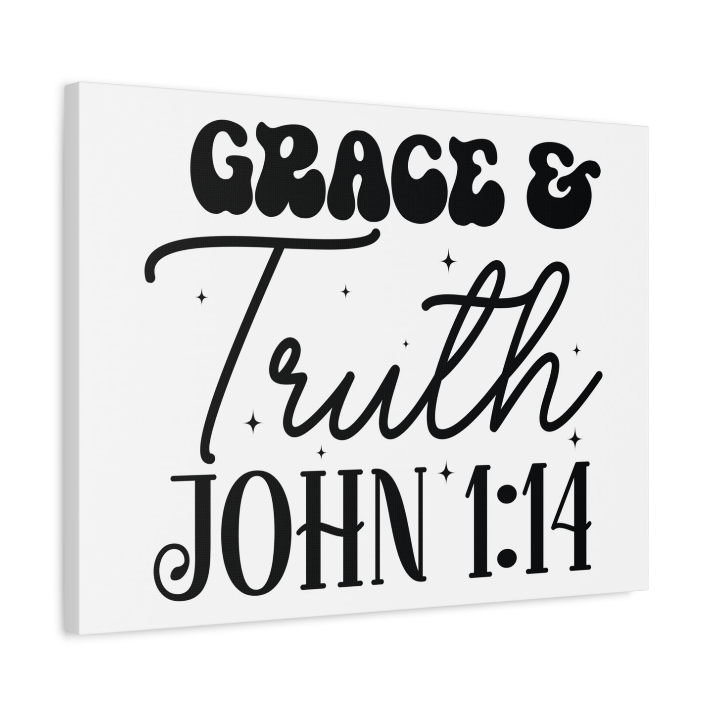 Scripture Walls John 1:14 Grace and Truth Bible Verse Canvas Christian Wall Art Ready to Hang Unframed