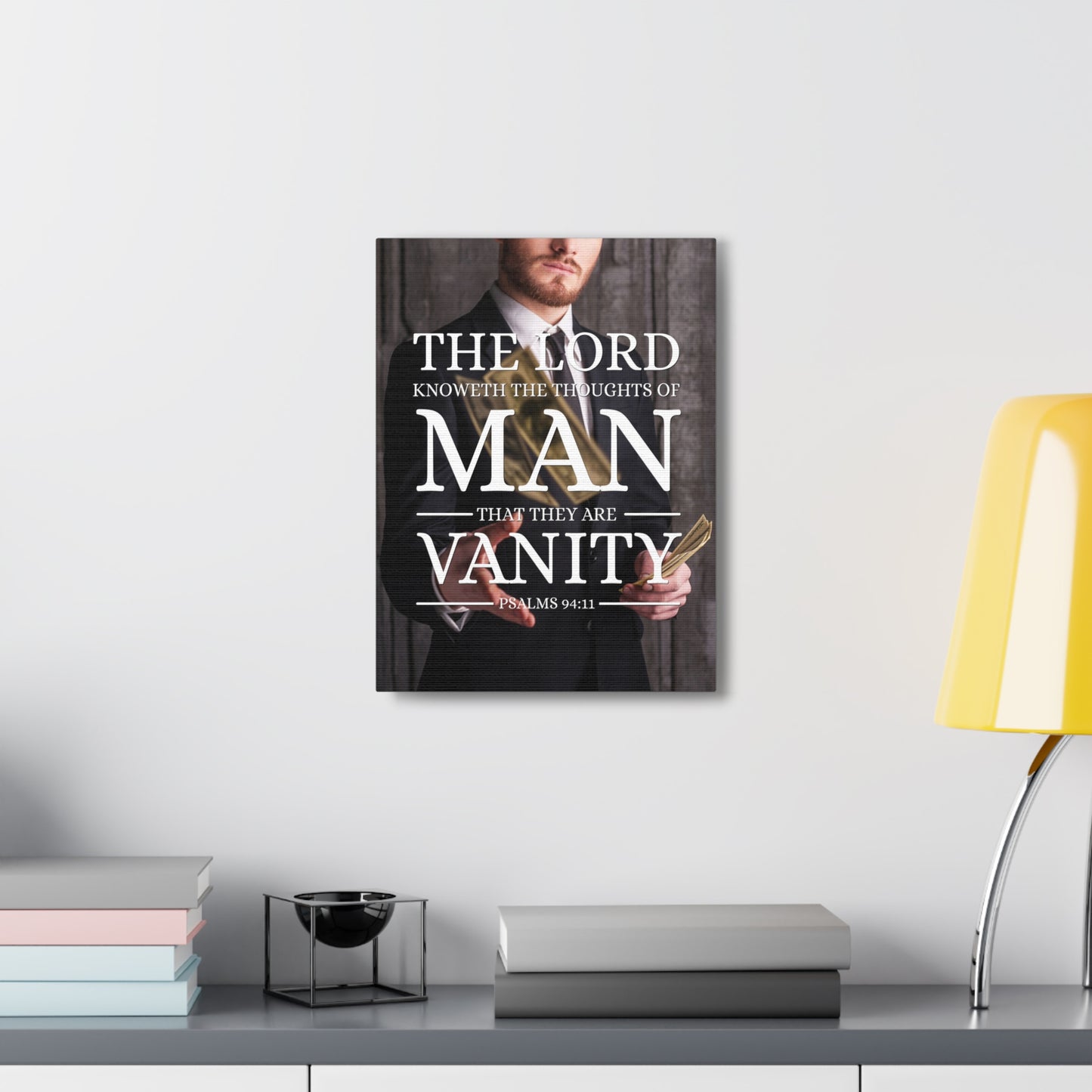 Thoughts Of Man Psalm 94:11 Christian Wall Art Bible Verse Print Ready to Hang