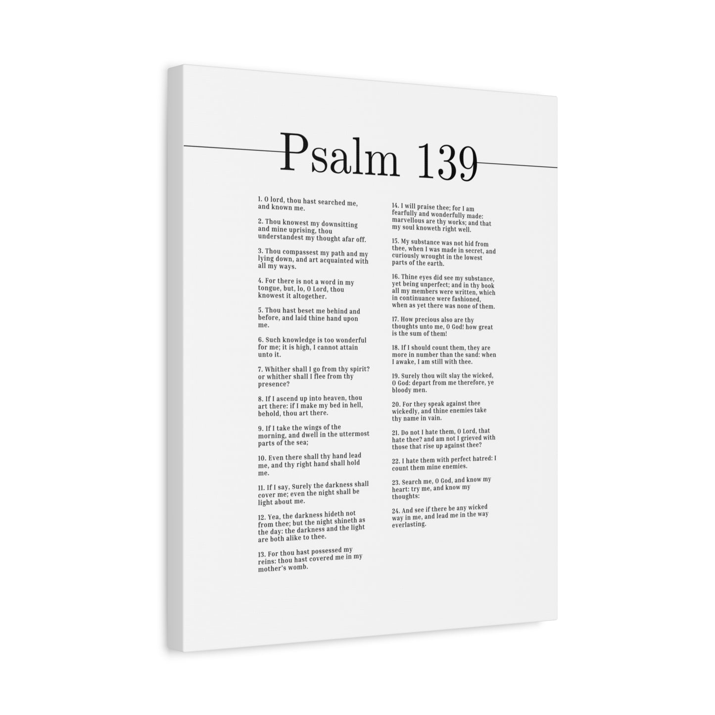 Scripture Canvas Know My Heart Psalm 139 Christian Wall Art Bible Verse Print Ready to Hang