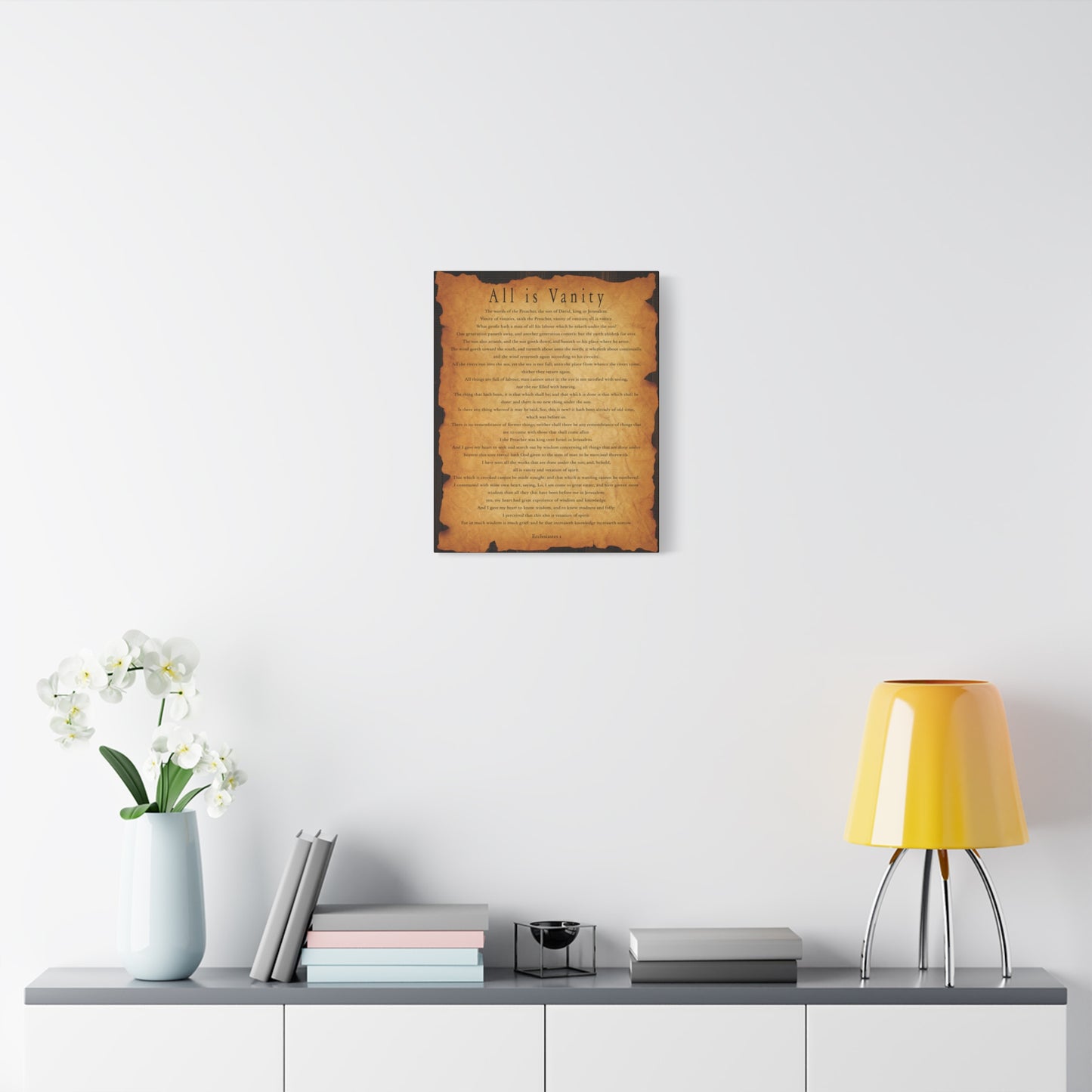 Scripture Walls All is Vanity Ecclesiastes 1 Bible Verse Canvas Christian Wall Art Ready to Hang