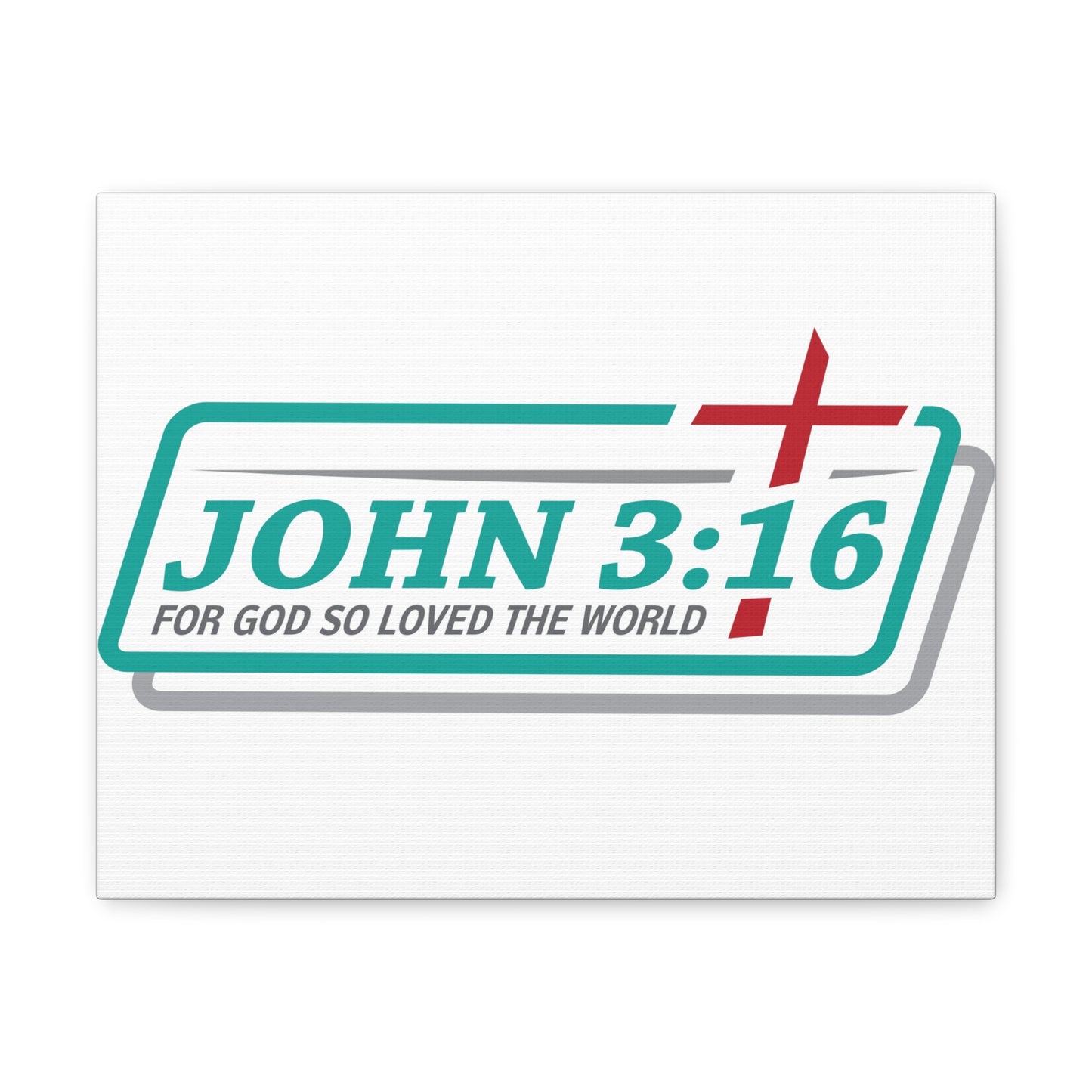 For God So Loved The World John 3:16 Bible Verse Canvas Christian Wall Art Ready To Hang