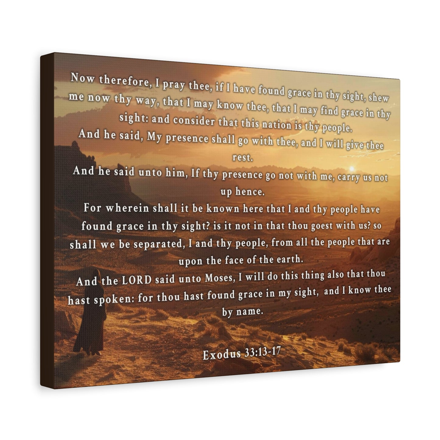 Scripture Walls Exodus 33:13-17 KJV Christian Wall Art Print Ready to Hang Unframed