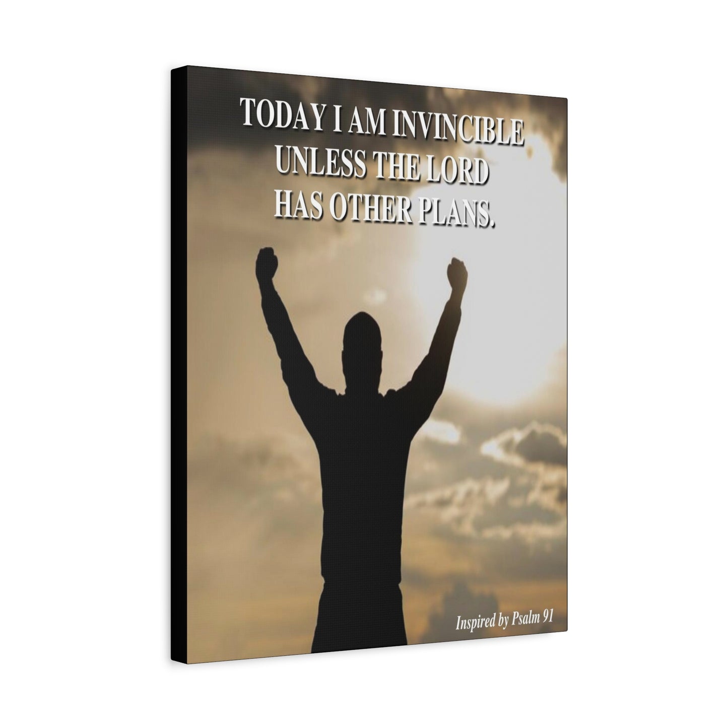 Scripture Walls Today I Am Invincible Canvas Psalm 91 Bible Verse Canvas Christian Wall Art Ready to Hang