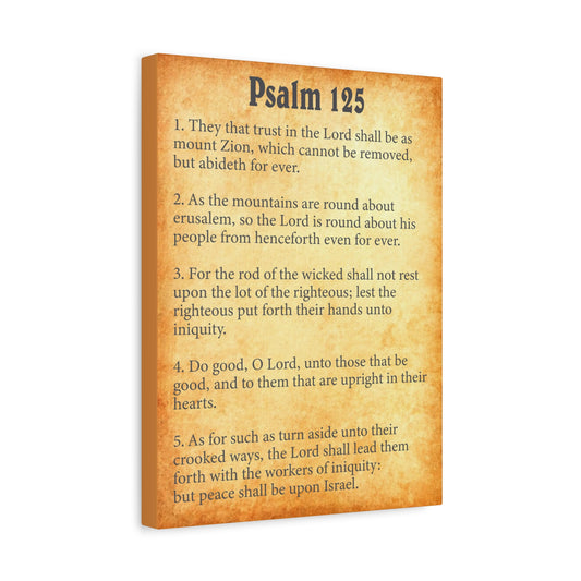 Scripture Walls Psalm 125 Gold Bible Chapter Canvas Christian Wall Art Ready to Hang