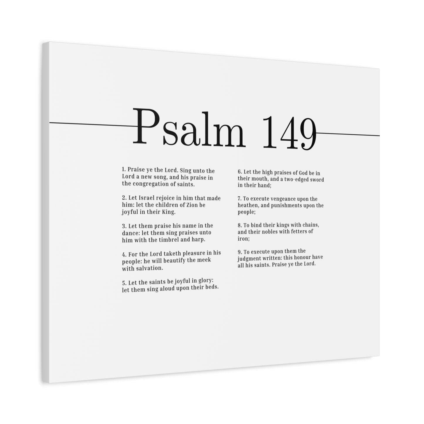 Scripture Canvas High Praises Of God Psalm 149 Christian Wall Art Bible Verse Print Ready to Hang
