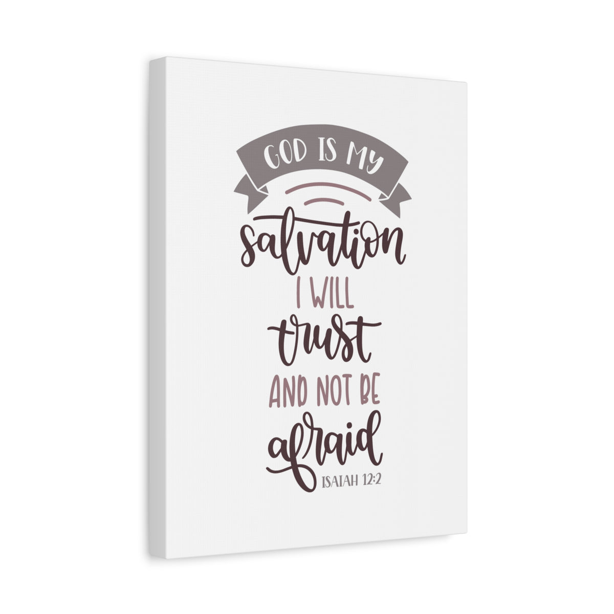 Scripture Canvas I Will Trust Isaiah 12:2 Christian Wall Art Bible Verse Print Ready to Hang