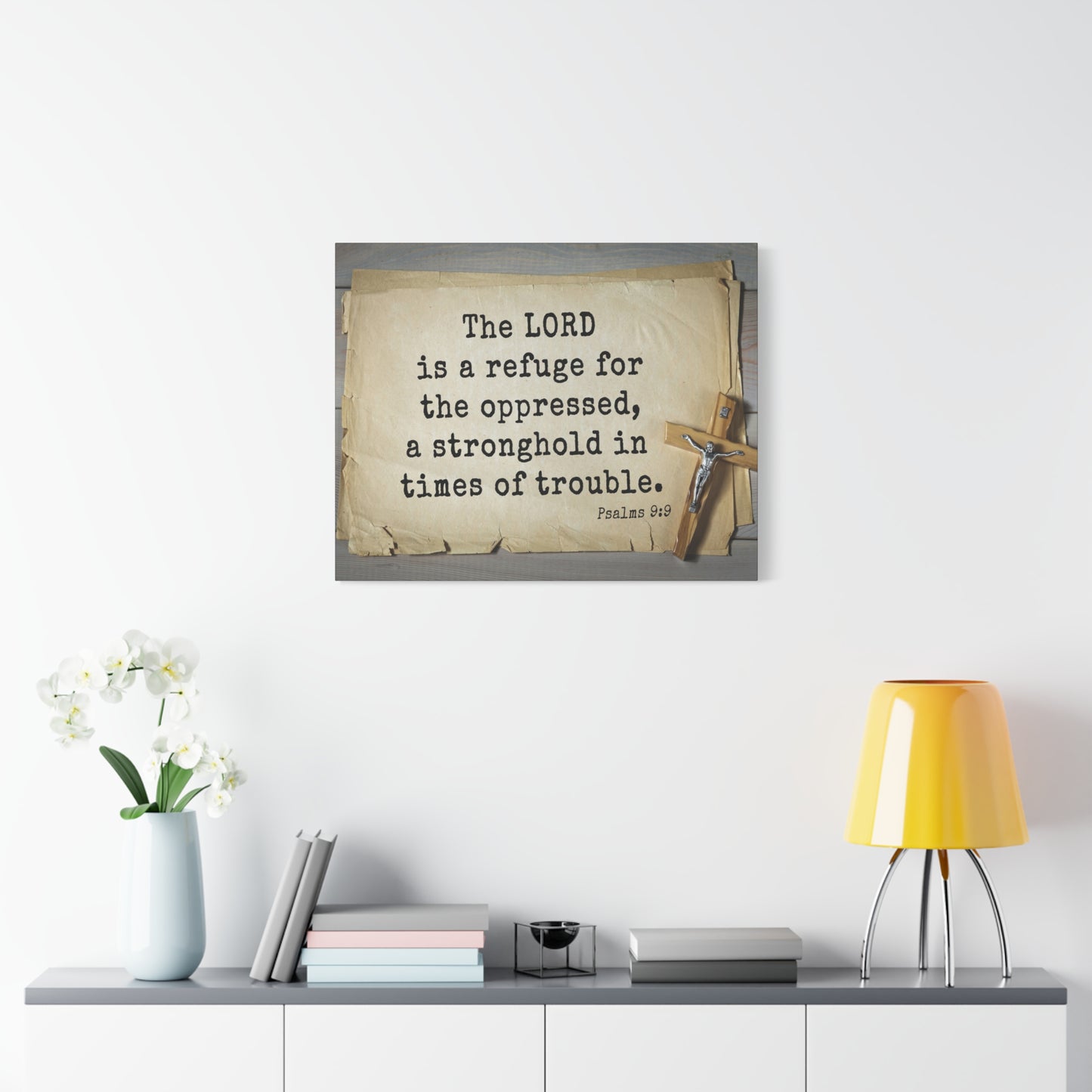 Scripture Walls A Stronghold Psalms 9:9 Bible Verse Canvas Christian Wall Art Ready to Hang
