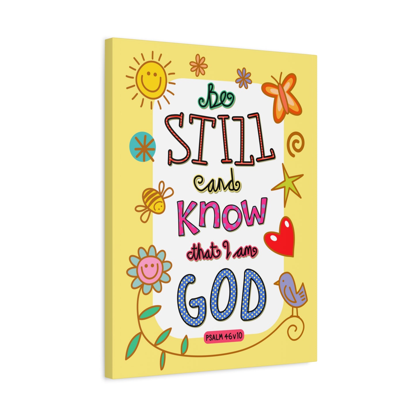 Scripture Walls Know That I Am God Psalm 46:10 Bible Verse Canvas Christian Wall Art Ready to Hang