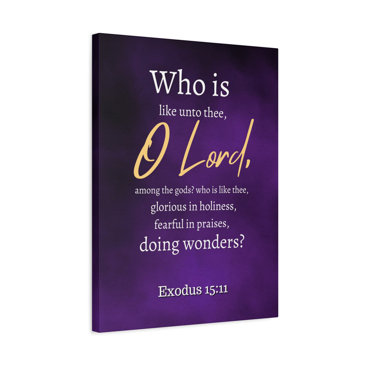 Scripture Walls Who Is Like You Lord? Exodus 15:12 Bible Verse Canvas Christian Wall Art Ready to Hang