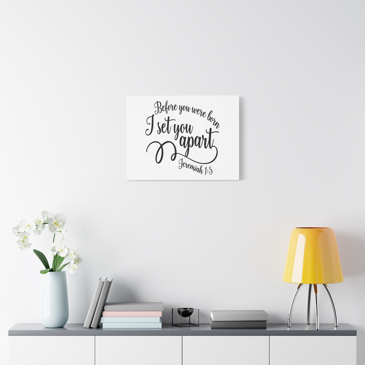 Scripture Canvas Set You Apart Jeremiah 1:5 Christian Wall Art Bible Verse Print Ready to Hang