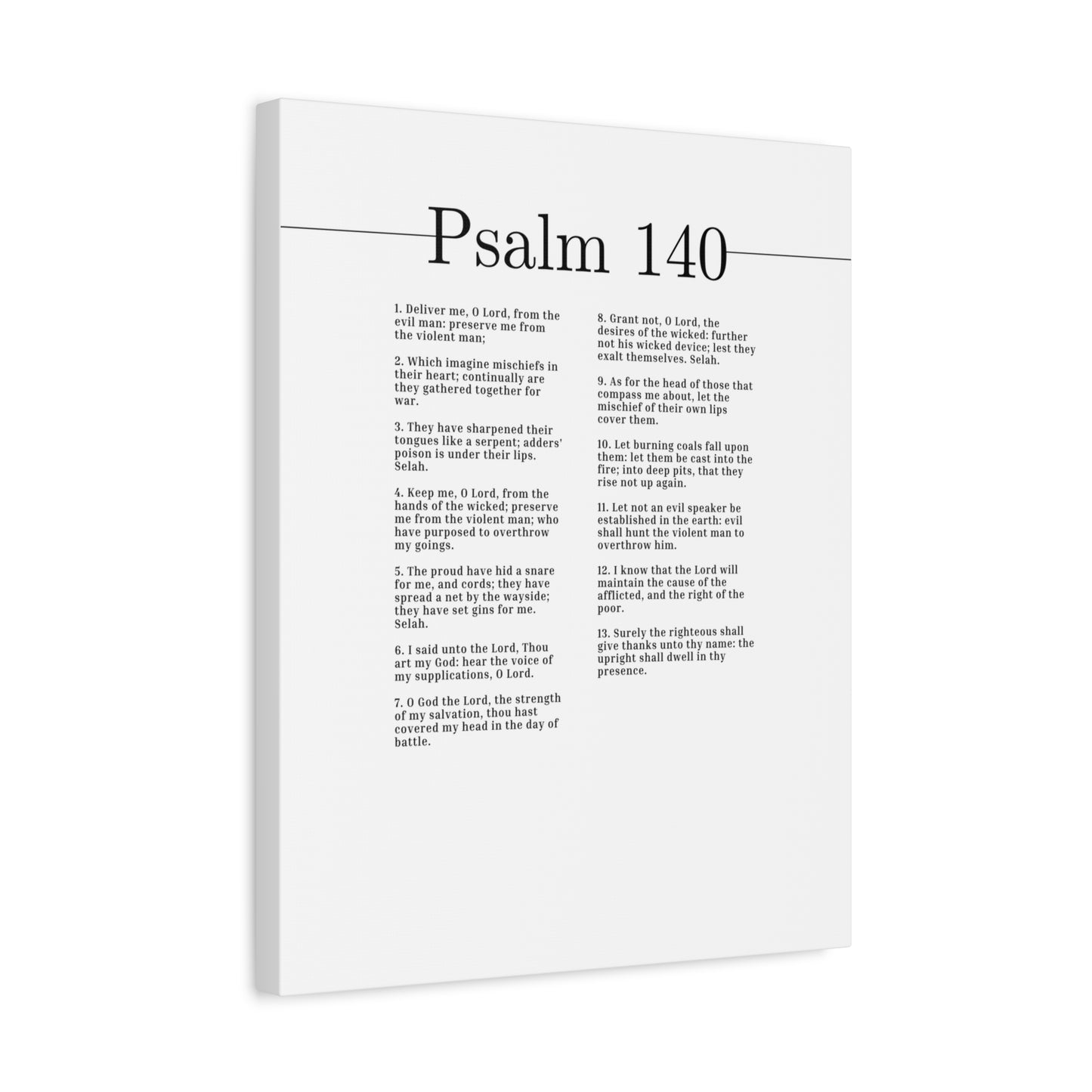 Scripture Canvas Keep Me, O Lord Psalm 140 Christian Wall Art Bible Verse Print Ready to Hang