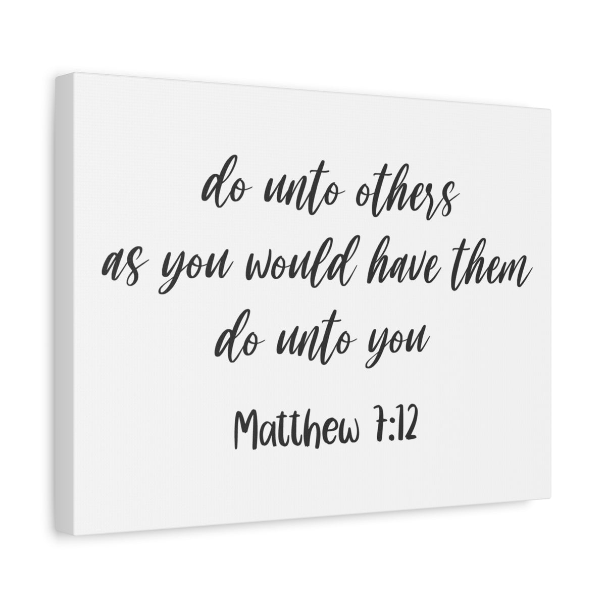 Scripture Canvas Do Unto Others Matthew 7:12 Christian Wall Art Bible Verse Print Ready to Hang