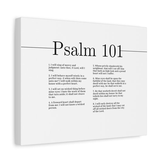 Scripture Canvas Sing Of Mercy And Judgement Psalm 101 Christian Wall Art Bible Verse Print Ready to Hang
