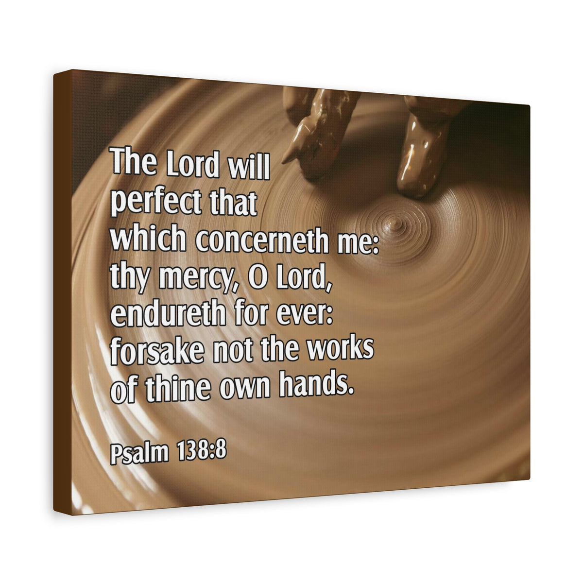 Scripture Canvas The Lord Will Perfect Psalm 138:8 Christian Wall Art Bible Verse Print Ready to Hang