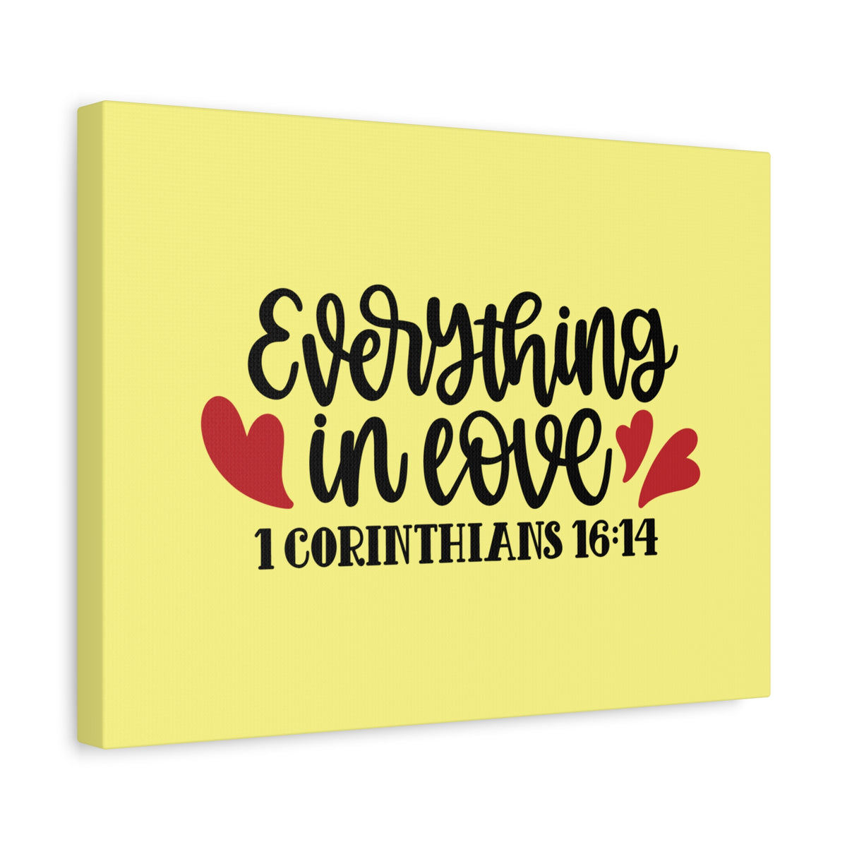 Scripture Canvas In Love 1 Corinthians 16:14 Christian Wall Art Bible Verse Print Ready to Hang