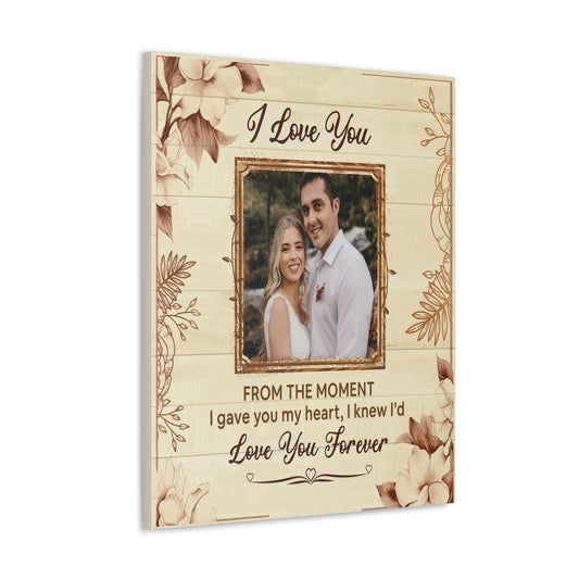 Personalized To My Wife I Love You Forever Custom Photo Canvas Wall Art – Personalized Romantic Gift