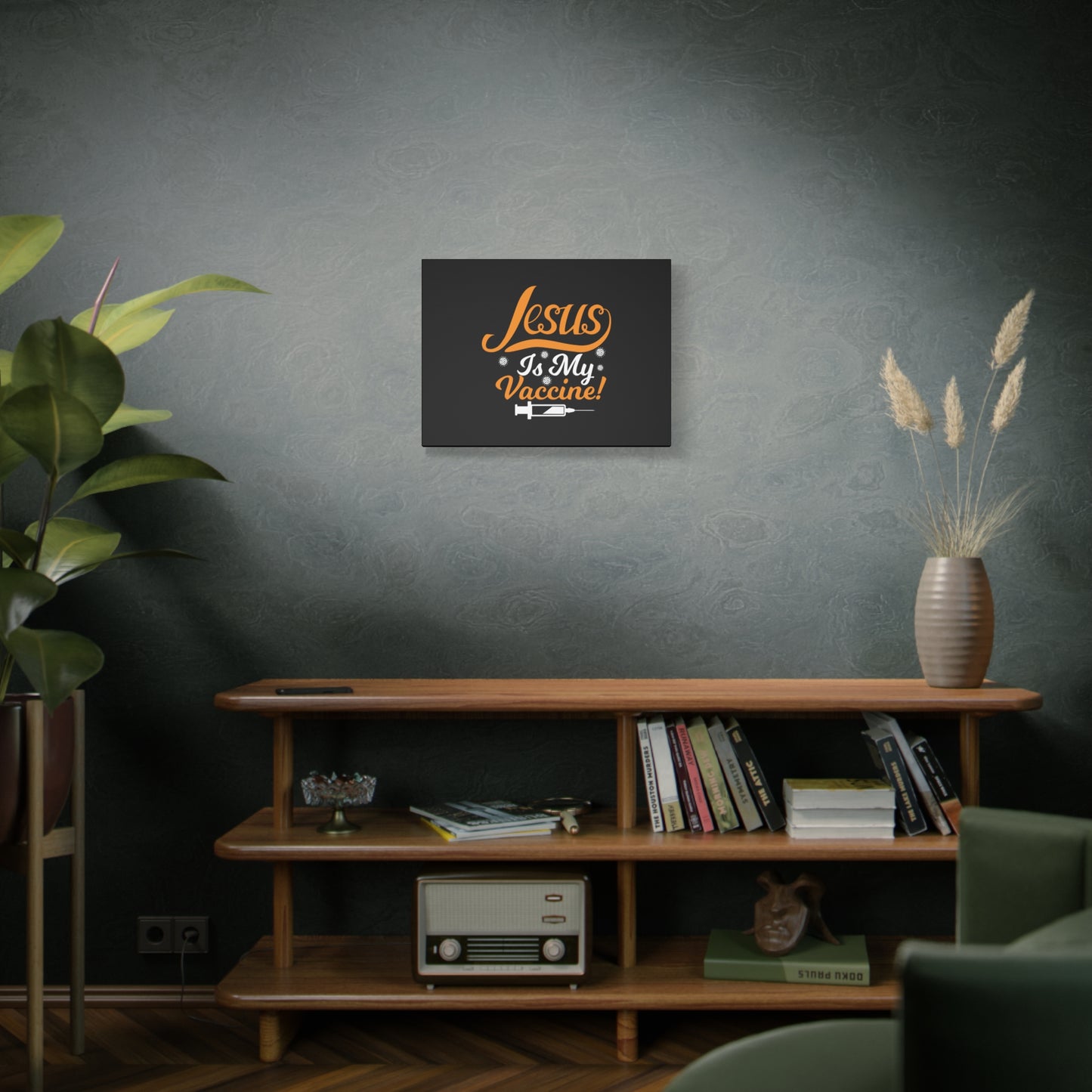 Scripture Canvas Jesus Is My Vaccine Psalm 63:3 Christian Wall Art Bible Verse Print Ready to Hang