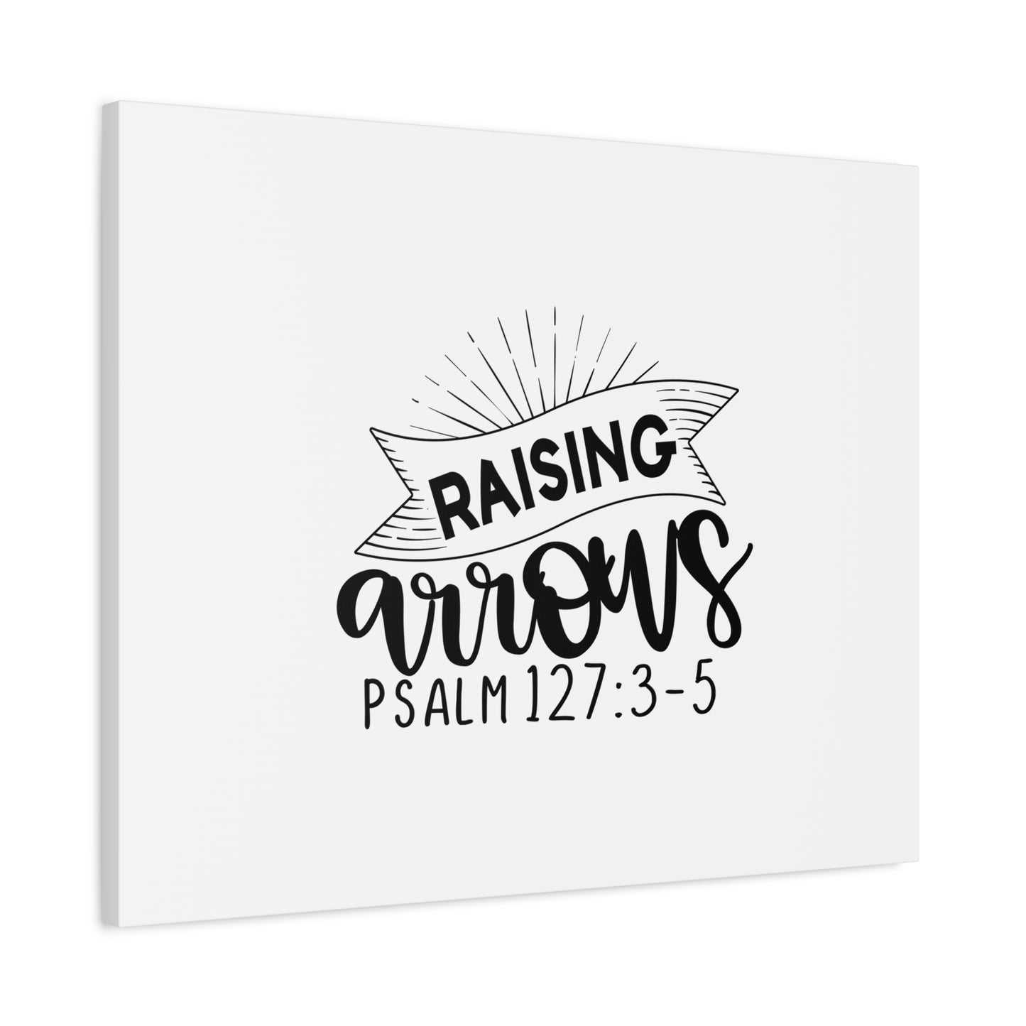 Scripture Canvas Raising Arrows Psalm 127:3-5 Christian Wall Art Bible Verse Print Ready to Hang