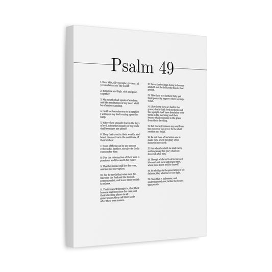 Scripture Canvas God Will Redeem My Soul Psalm 49 Christian Wall Art Bible Verse Print Ready to Hang