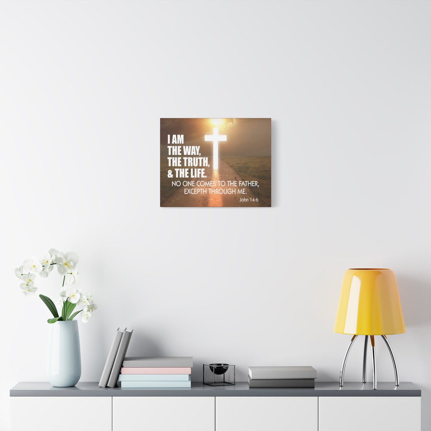 Bible Verse Canvas I Am The Way John 14:6 Wall Art Christian Home Decor