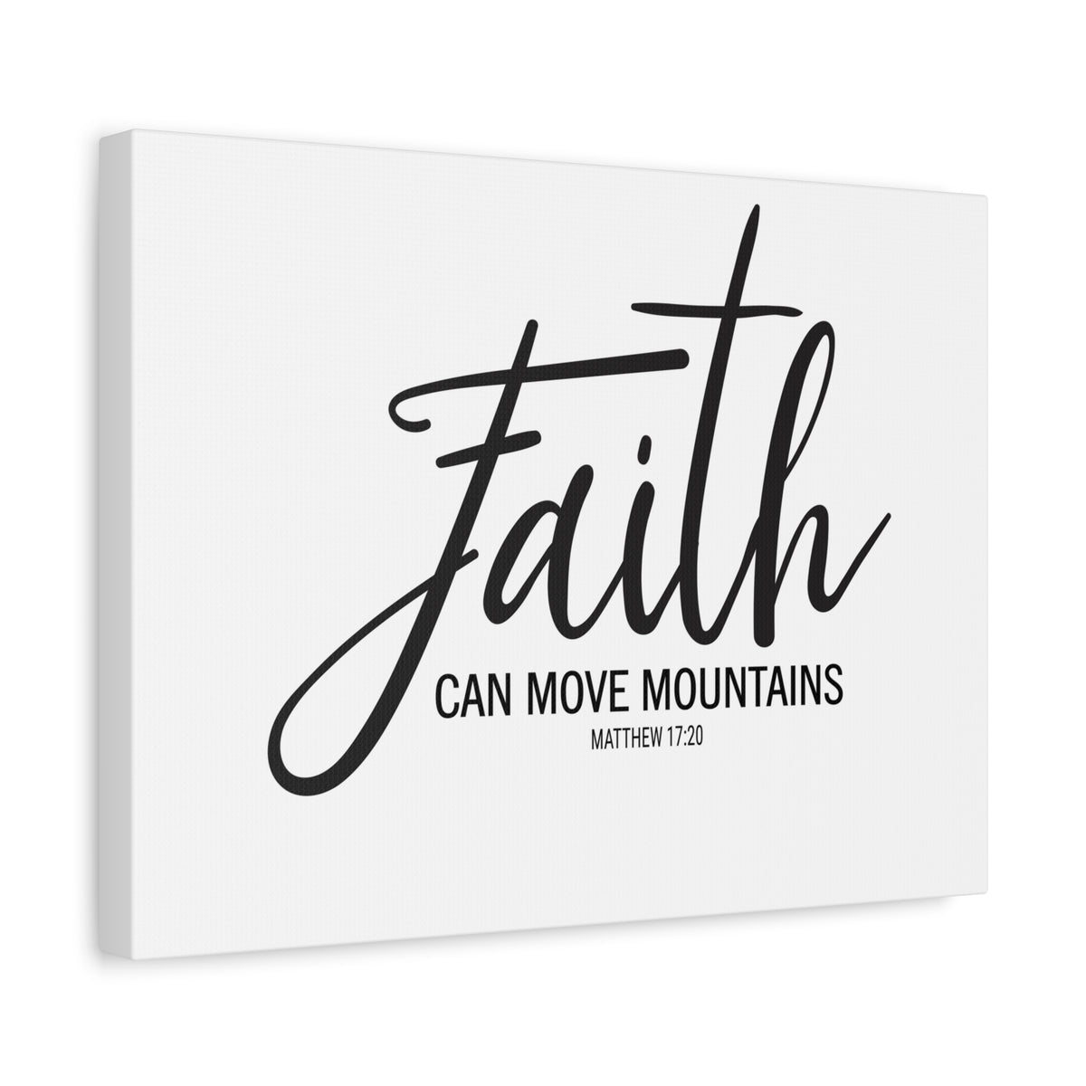 Scripture Canvas Faith Matthew 17:20 Christian Wall Art Bible Verse Print Ready to Hang