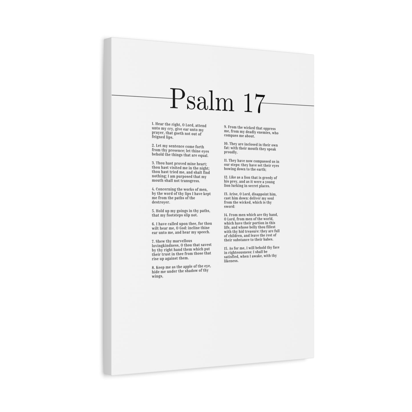 Scripture Canvas Marvelous Loving Kindness Psalm 17 Christian Wall Art Bible Verse Print Ready to Hang