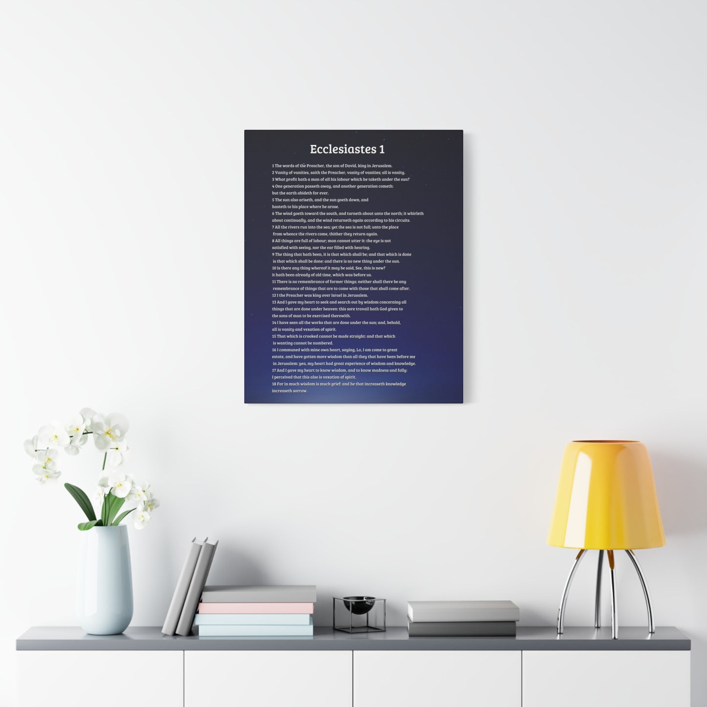 Scripture Walls Sky Ecclesiastes 1 Bible Verse Canvas Christian Wall Art Ready to Hang