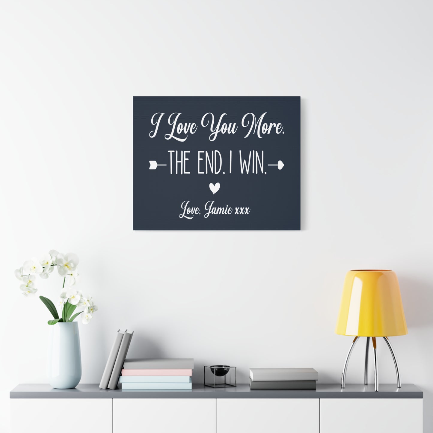 Love You More Canvas Wall Art - Heartfelt Gift for Couples