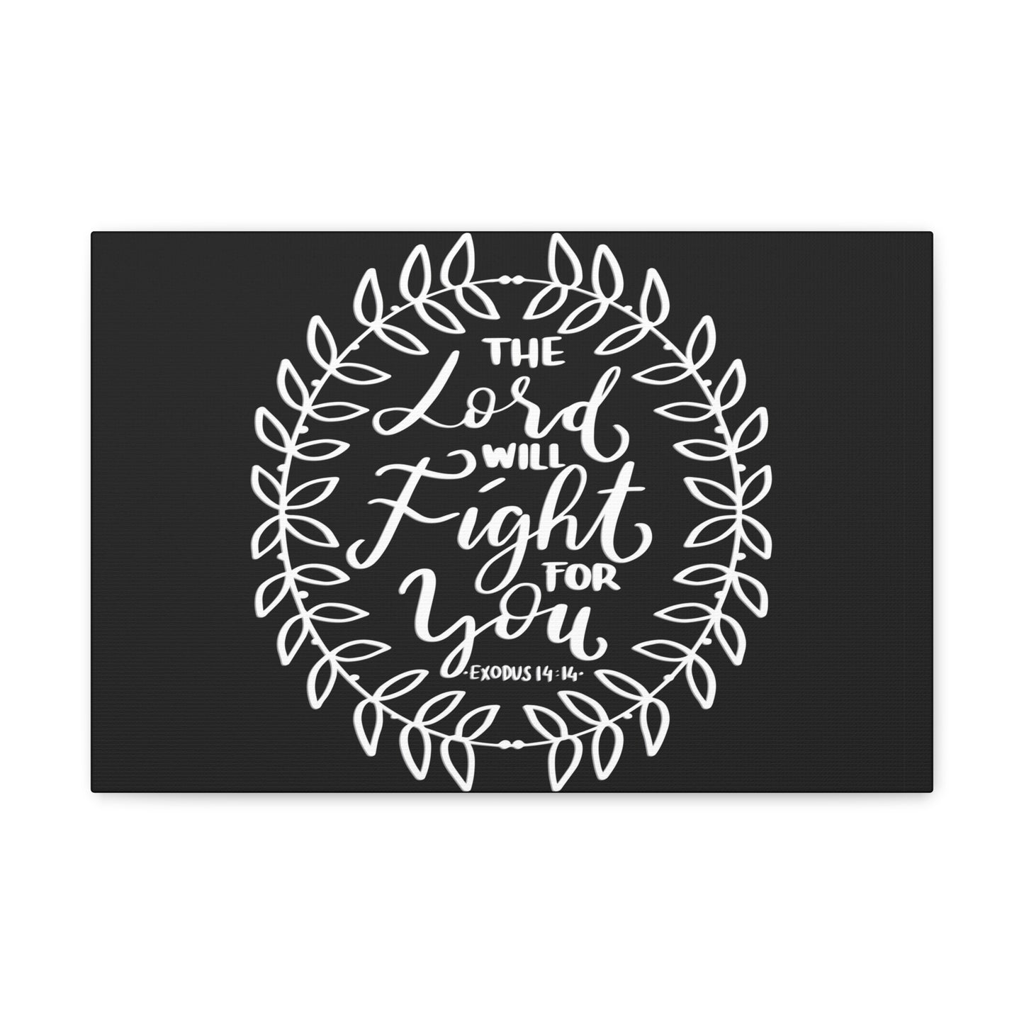 The Lord Will Fight Exodus 14:14 Bible Verse Canvas Christian Wall Art Ready to Hang