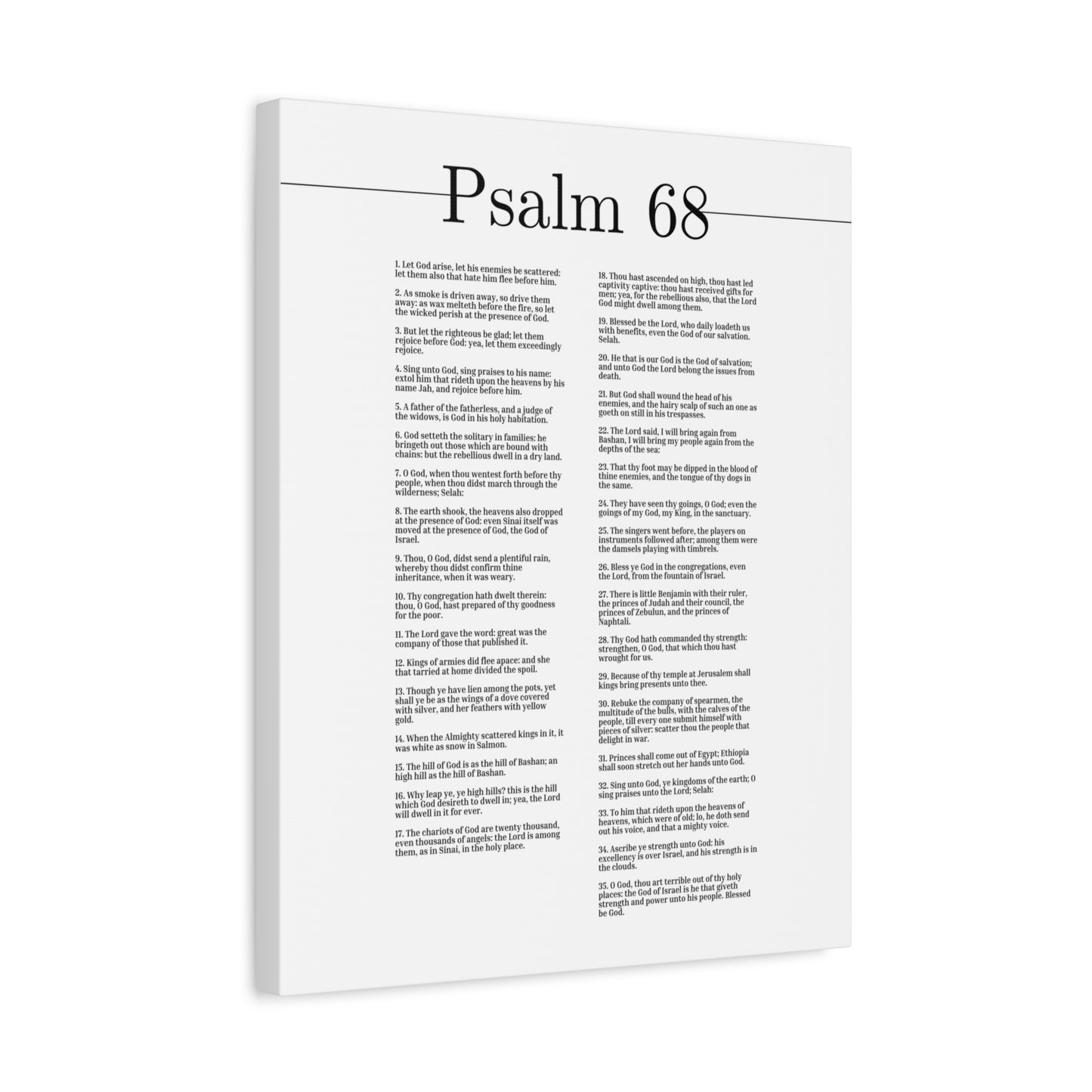 Scripture Canvas Blessed Be The Lord Psalm 68 Christian Wall Art Bible Verse Print Ready to Hang