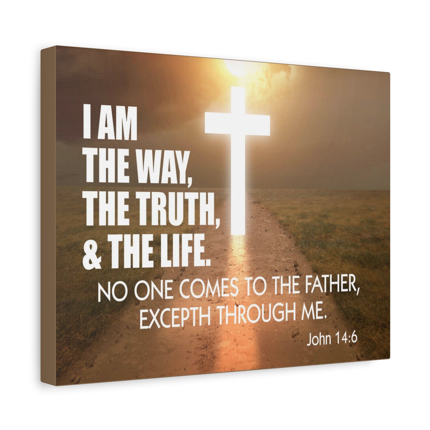 Bible Verse Canvas I Am The Way John 14:6 Wall Art Christian Home Decor