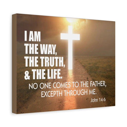 Bible Verse Canvas I Am The Way John 14:6 Wall Art Christian Home Decor