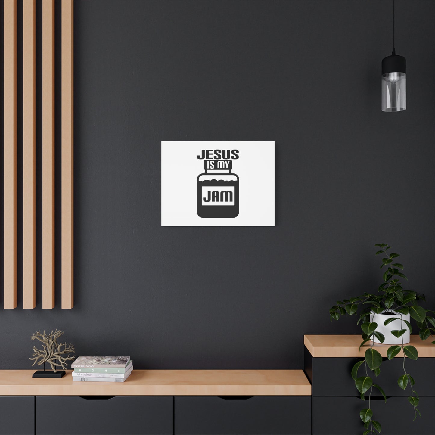 Scripture Canvas Jesus Is My Jam Psalms 16:5 Christian Wall Art Bible Verse Print Ready to Hang
