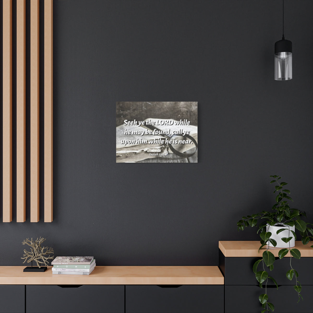 Scripture Canvas Be Found Isaiah 55:6 Christian Wall Art Bible Verse Print Ready to Hang