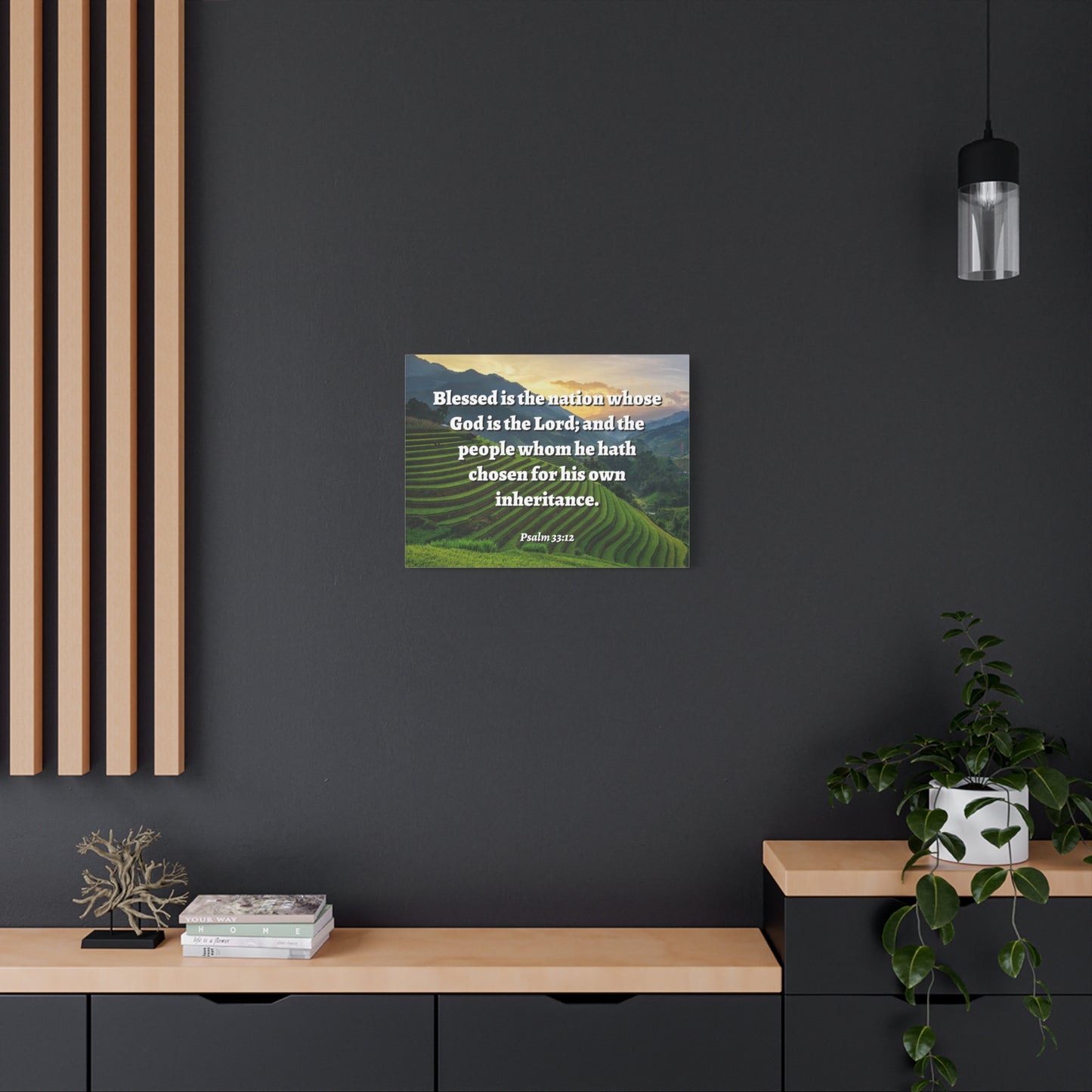 Scripture Walls Blessed Is The Nation Psalm 33:12 Bible Verse Canvas Christian Wall Art Ready to Hang
