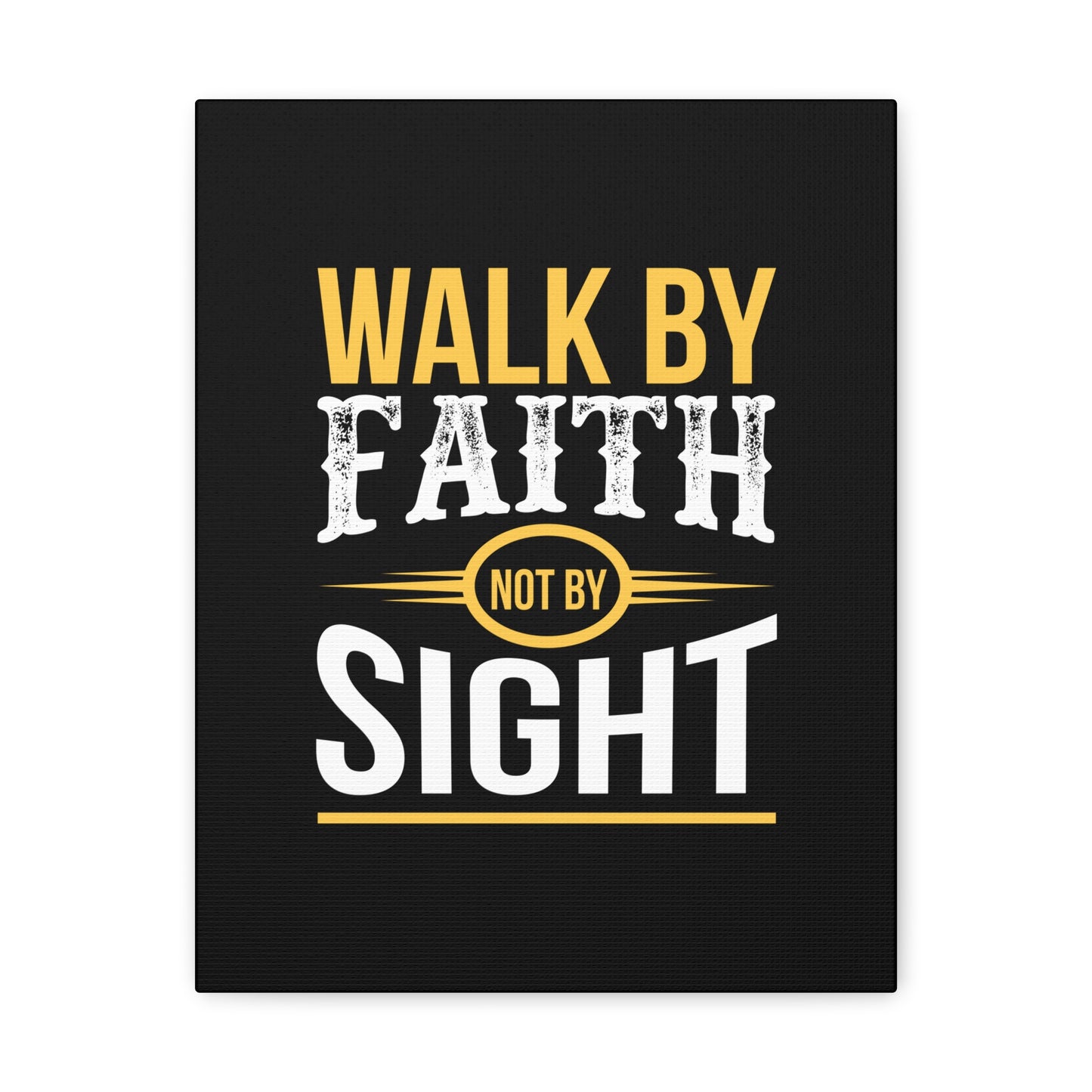 Walk By Faith Not By Sight 2 Corinthians 5:7 Orange Christian Wall Art Bible Verse Print Ready to Hang