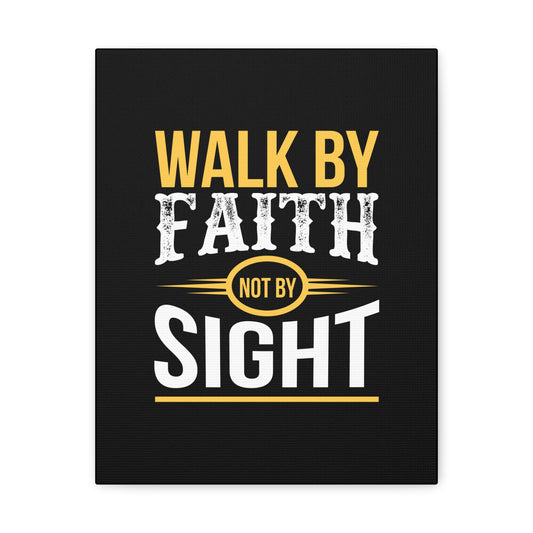 Walk By Faith Not By Sight 2 Corinthians 5:7 Orange Christian Wall Art Bible Verse Print Ready to Hang